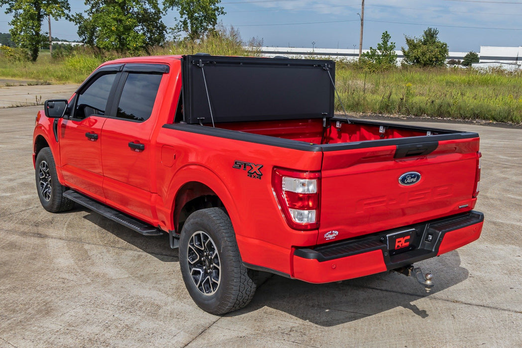 thumbnail image 2 of Rough Country Hard Flip-Up Truck Bed Tonneau Cover For Ford F-150 (2015 2 of 10