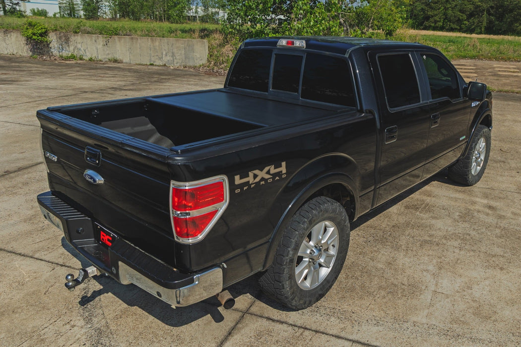 Rough Country Aluminum Powered Retractable Tonneau Bed Cover for 2009-2014 F-150 (5.5ft Bed)