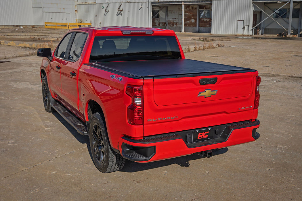 Rough Country Hard Roll up Tonneau Cover for 2019 - 2026 GM Silverado Sierra 1500 - Recon Recovery - Recon Recovery