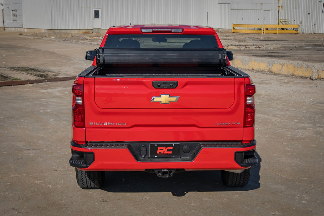 Rough Country Hard Roll up Tonneau Cover for 2019 - 2026 GM Silverado Sierra 1500 - Recon Recovery - Recon Recovery