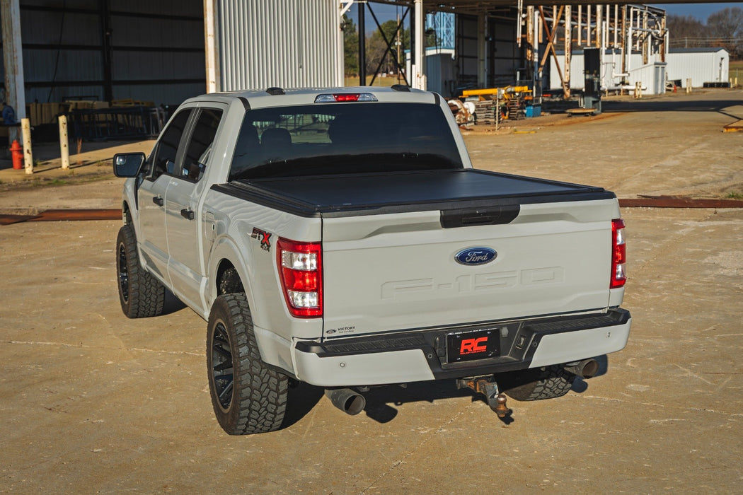Rough Country Powered Electric Retractable Tonneau Cover for 2015 - 2026 Ford F - 150 - 5' 7" Bed - Recon Recovery