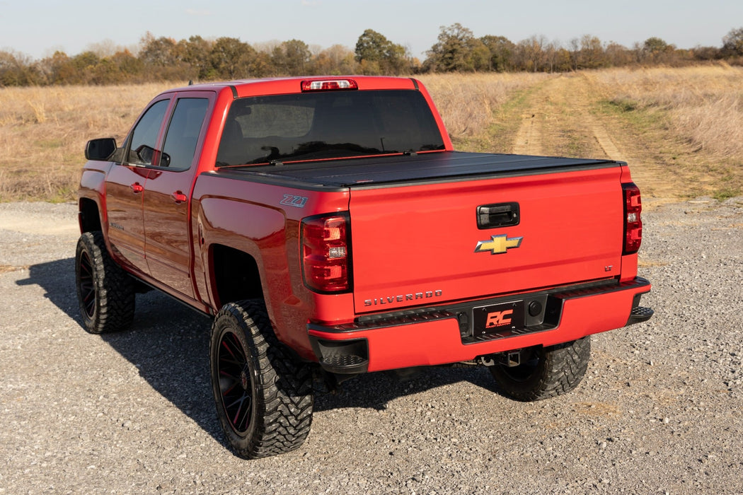 Rough Country Hard Tri - Fold Flip Up Bed Cover Chevy/GMC 1500 (14 - 18 & Classic) - Recon Recovery