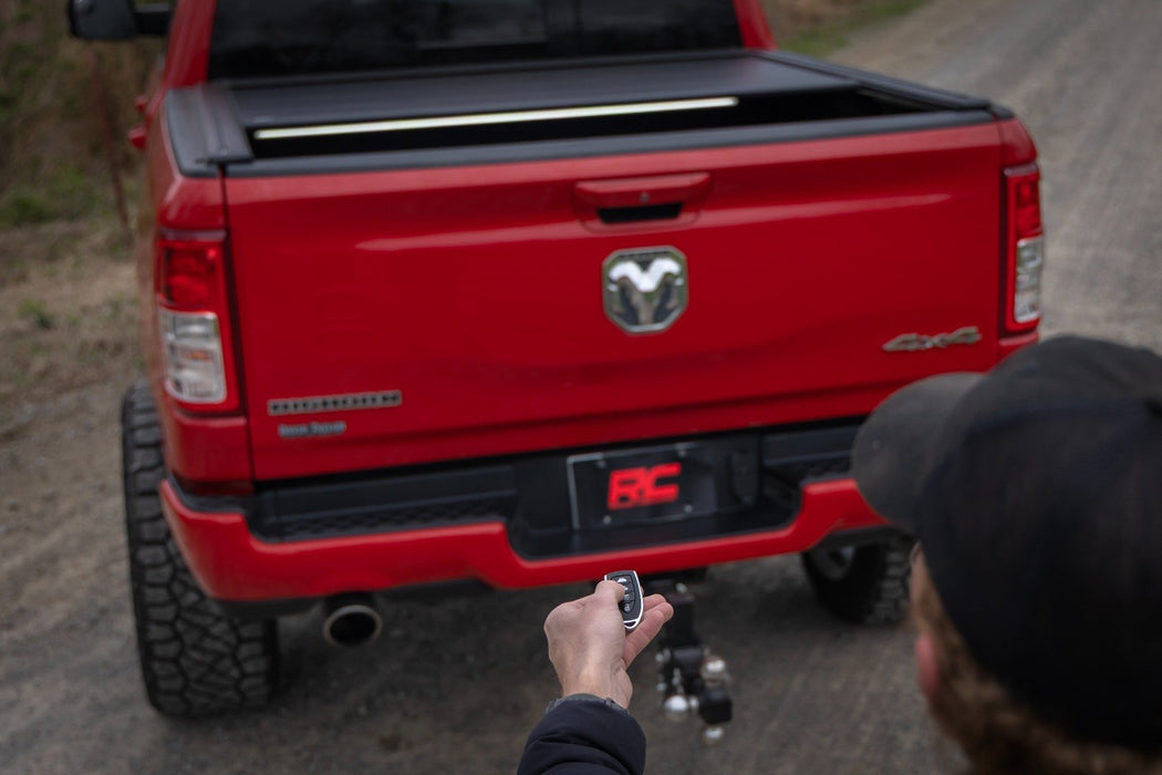 Rough Country Powered Electric Retractable Tonneau Cover for 2019 - 2026 Ram 1500 - 5' 7" Bed - Recon Recovery