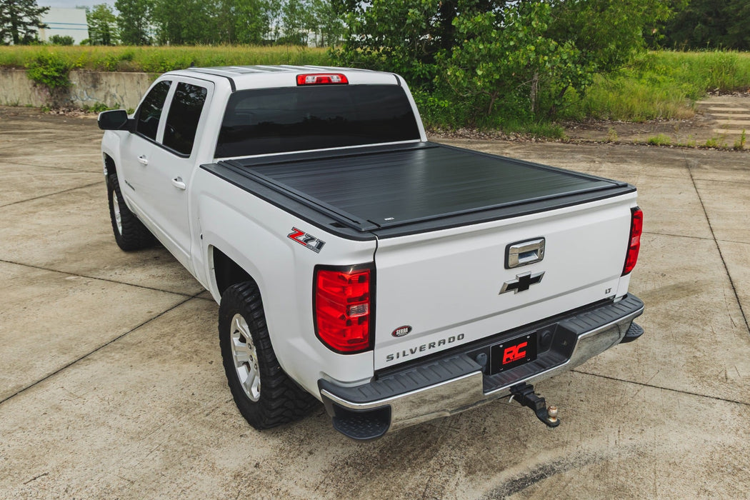 Rough Country Manual Retractable Bed Tonneau Cover for 2014-2018 GM Silverado & Sierra 1500