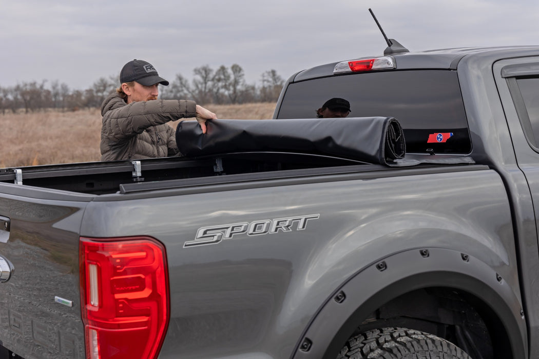 Soft Cover Ranger Soft Roll up Tonneau Bed Cover 2019-2023 Ford Ranger (5' Bed) - Recon ...
