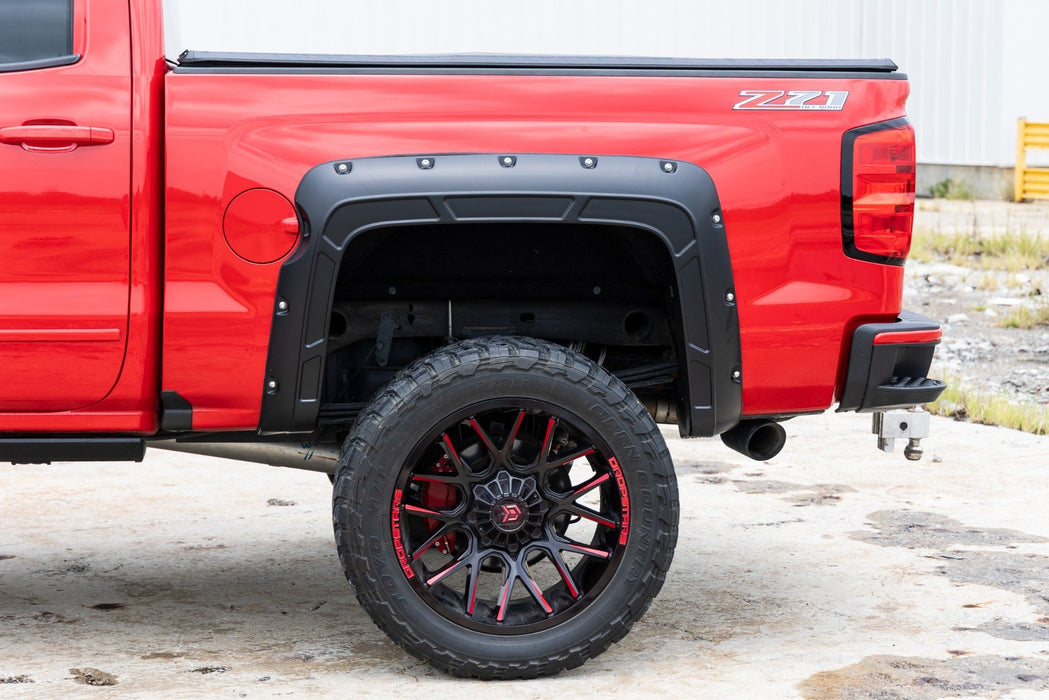 Rough Country Bolt on 2" Fender Flare for 2014 - 2029 Silverado 1500 2500HD - Recon Recovery