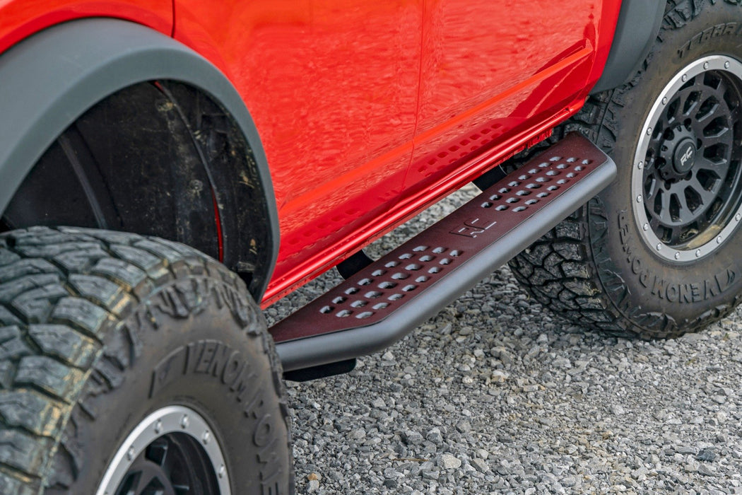 Rough Country OV2 Running Boards for 2021-2024 Ford Bronco 4 Door (No Drill) - Recon Recovery