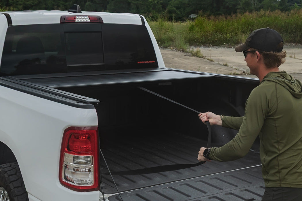 Rough Country Manual Retractable Bed Tonneau Cover for 2019-2026 Ram 1500 & TRX