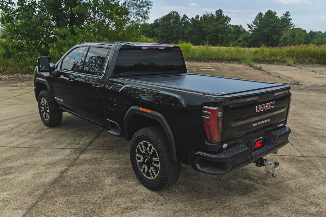 Rough Country Manual Retractable Bed Tonneau Cover for 2020-2026 GM Silverado & Sierra 2500HD 3500HD