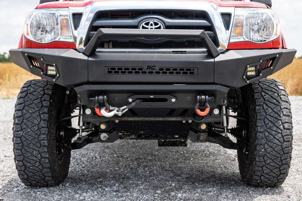 Rough Country High Clearence Winch Bumper with LED Lights for 2005-2015 Toyota Tacoma - Recon Recovery