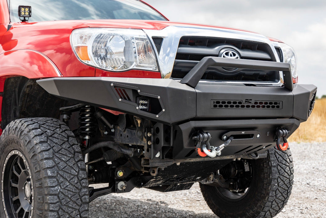 Rough Country High Clearence Winch Bumper with LED Lights for 2005-2015 Toyota Tacoma - Recon Recovery