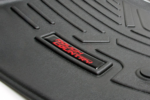 Rough Country Floor Mats Front & Rear | Over Hump | Extended Cab | 2014 - 2019 Chevy/GMC 1500/2500HD/3500HD 2WD/4WD - Recon Recovery