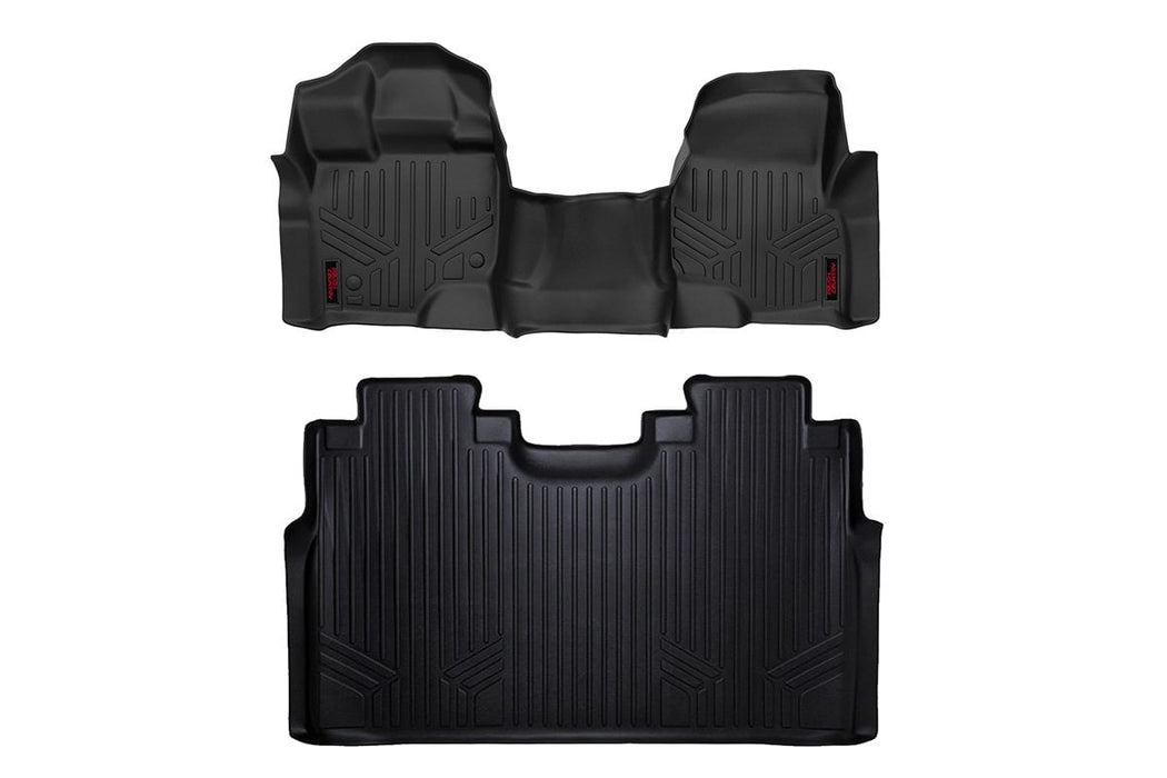 Rough Country Floor Mats Liners 2015 - 2025 Ford F - 150 / Raptor / Lightning Crew Cab - Recon Recovery