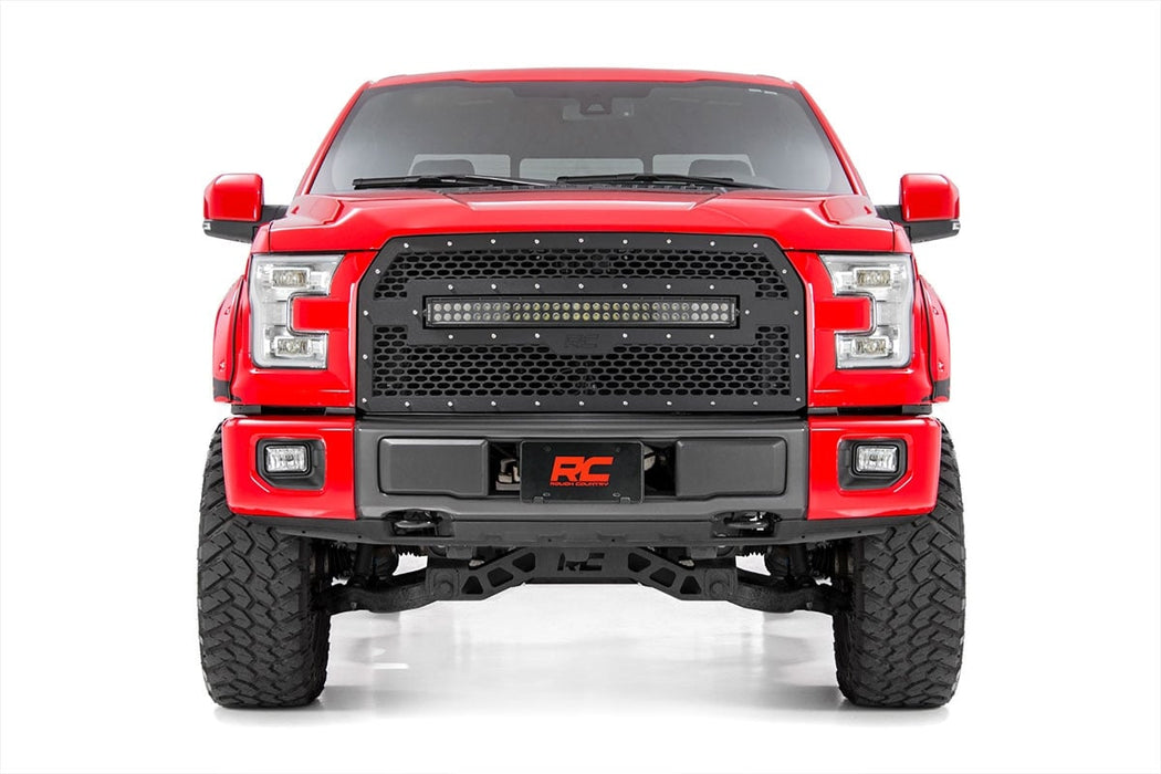 Rough Country Mesh Grille for 2015 - 2017 Ford F - 150 - Recon Recovery
