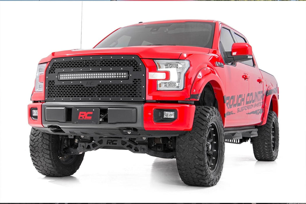 Rough Country Mesh Grille for 2015 - 2017 Ford F - 150 - Recon Recovery