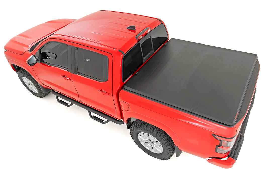 Rough Country 41805500 Tri-Fold Soft Tonneau Cover for 2005-2021 NISSAN FRONTIER (5' Bed)