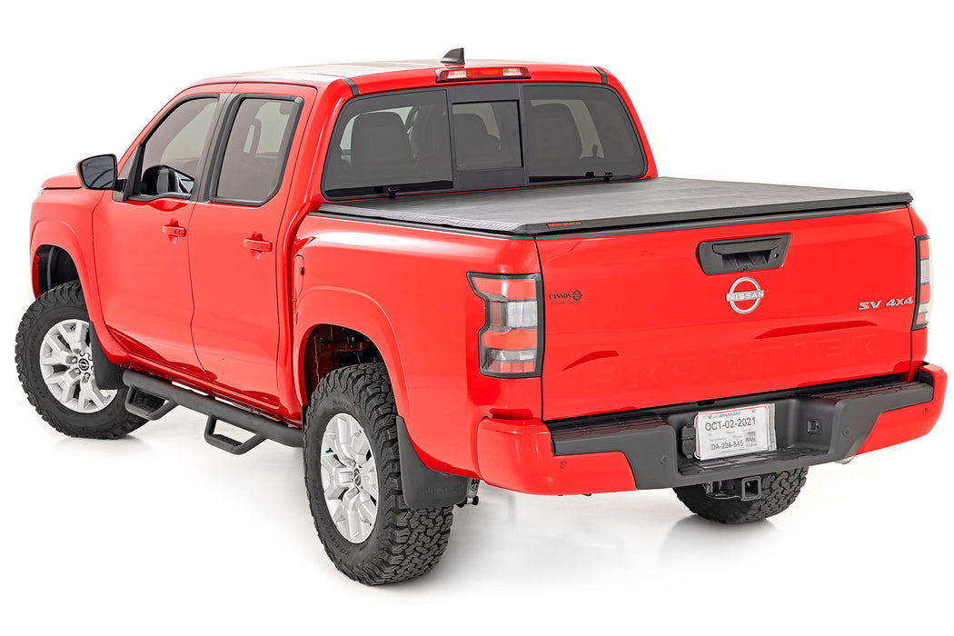 Rough Country 41805500 Tri-Fold Soft Tonneau Cover for 2005-2021 NISSAN FRONTIER (5' Bed)