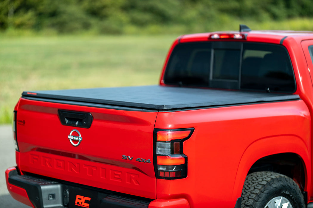 Rough Country 41805500 Tri-Fold Soft Tonneau Cover for 2005-2021 NISSAN FRONTIER (5' Bed)