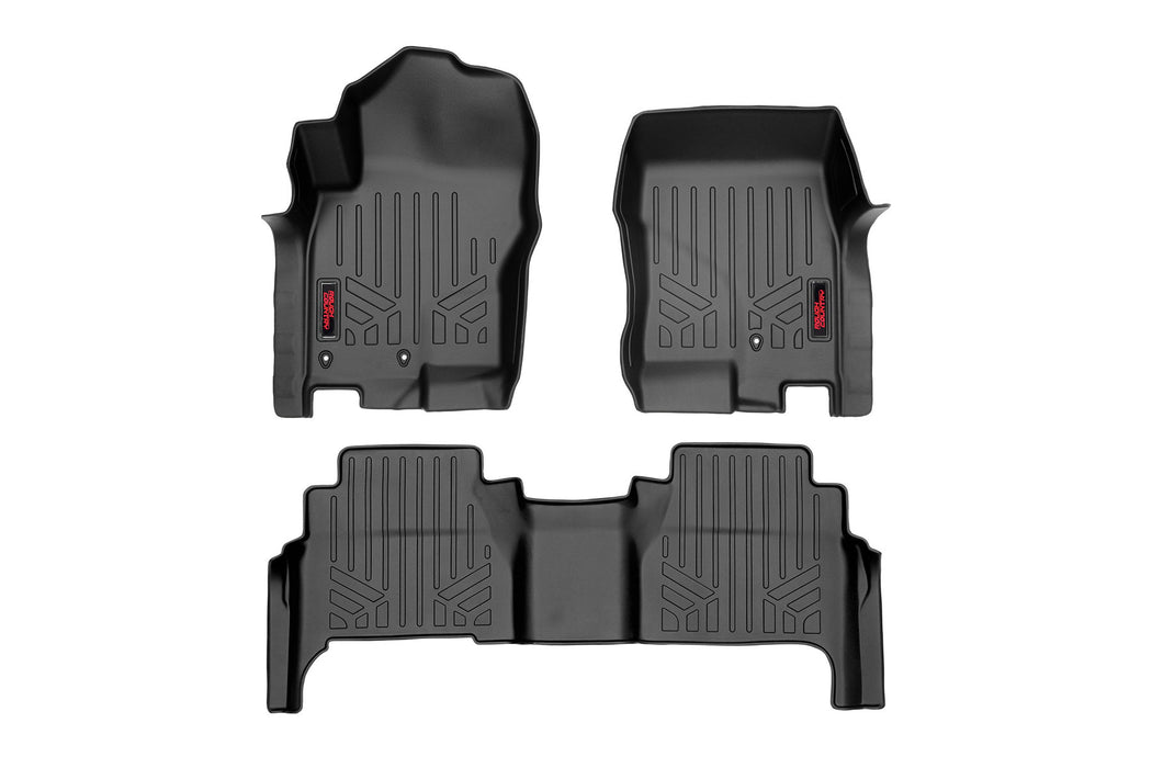 Rough Country Floor Mats | Front & Rear | Crew Cab | Nissan Frontier 2WD/4WD (2008 - 2021) - Recon Recovery