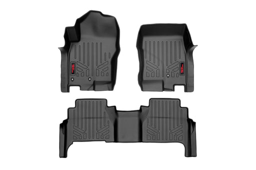 Rough Country Floor Mats | Front & Rear | Crew Cab | Nissan Frontier 2WD/4WD (2008 - 2021) - Recon Recovery
