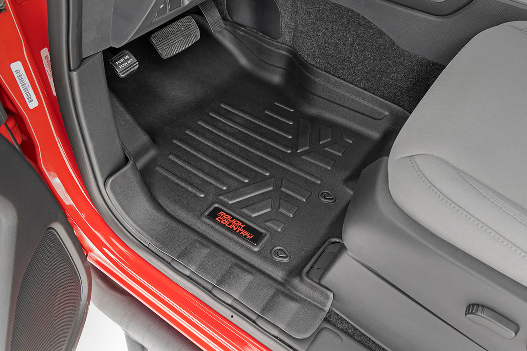 Rough Country Floor Mats | Front & Rear | Crew Cab | Nissan Frontier 2WD/4WD (2008 - 2021) - Recon Recovery