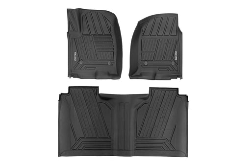 Rough Country Flex - Fit Floor Mats for 2019 - 2026 Chevy/GMC 1500 & 2500HD/3500HD - Recon Recovery