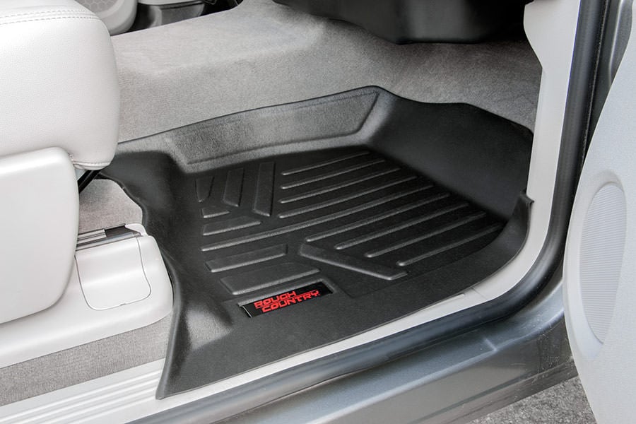 Rough Country Floor Mats | Front | Chevy/GMC 1500/2500HD/3500HD (2007 - 2013) - Recon Recovery