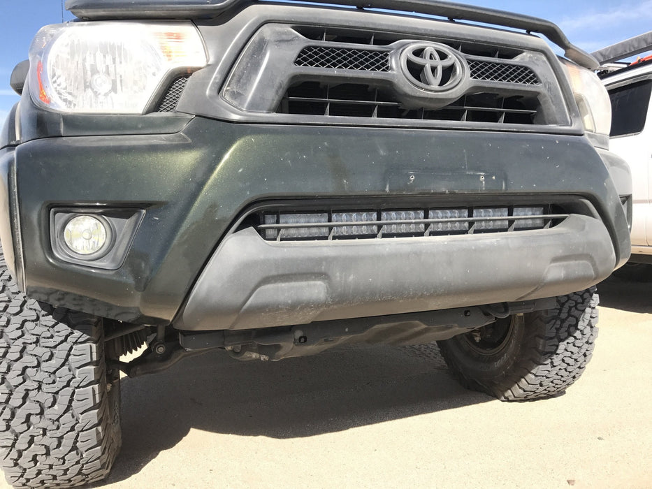 32" Lower Bumper Hidden LED Light Bar Brackets Kit For 2005-2015 Toyota Tacoma - Recon Recovery