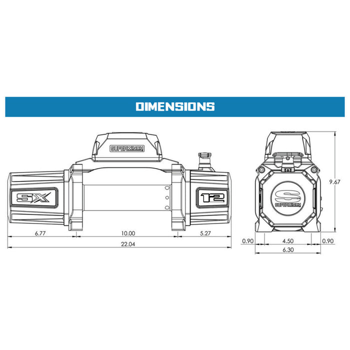 Superwinch SX12SR 12,000 lbs. Wireless Recovery Winch with LED - 80ft Synthetic Rope - Recon Recovery
