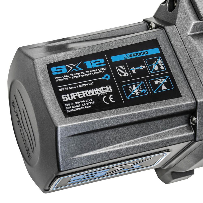 Superwinch SX12SR 12,000 lbs. Wireless Recovery Winch with LED - 80ft Synthetic Rope - Recon Recovery