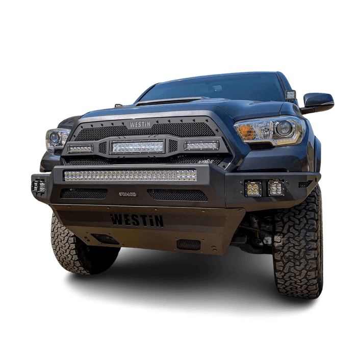 Front Bumper Cover Kit For 2016-2023 Toyota Tacoma | Primed With Grilles & Bumper Valance