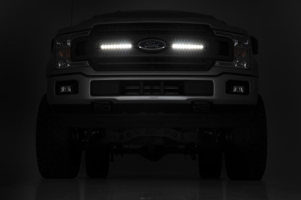 Rough Country Dual 10 inch LED Grille Kit for 2018-2020 F-150 XLT - Recon Recovery