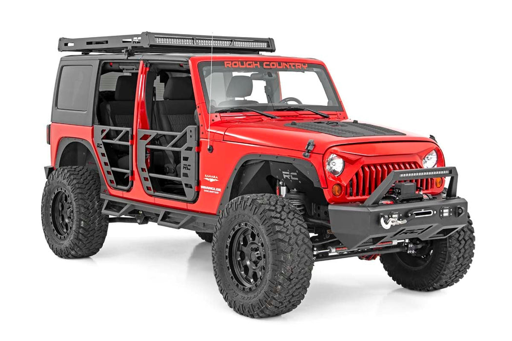 Rough Country Roof Rack for 2007 - 2018 Jeep Wrangler JK/Wrangler Unlimited - Recon Recovery