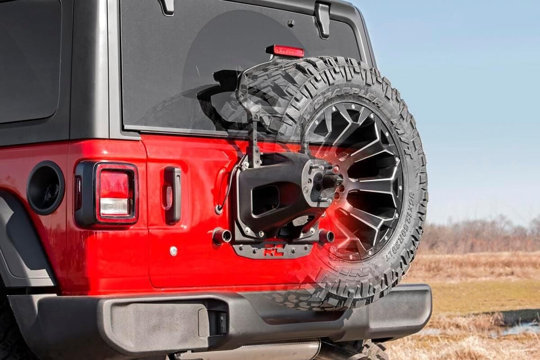 Rough Country Tire Carrier Relocation Plate for 2018 - 2026 Jeep Wrangler JL/Wrangler Unlimited - Recon Recovery