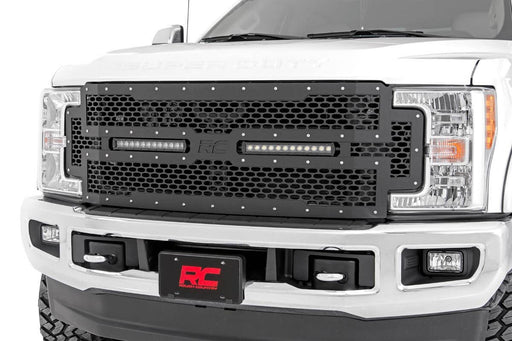 Rough Country Dual 12 inch LED Mesh Grille Kit for 2017-2019 Ford F-250 & F-350 - Recon Recovery