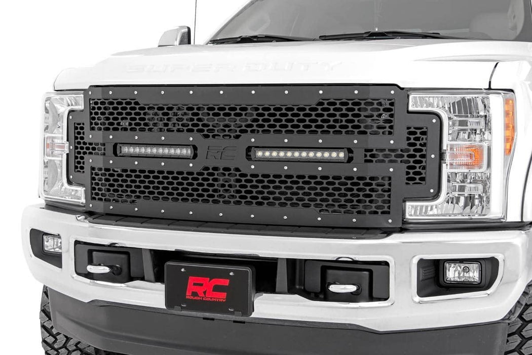 Rough Country Mesh Grille for 2017 - 2019 Ford F - 250 & F - 350 - Recon Recovery