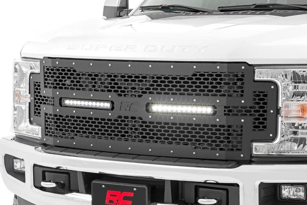 Rough Country Mesh Grille for 2017 - 2019 Ford F - 250 & F - 350 - Recon Recovery