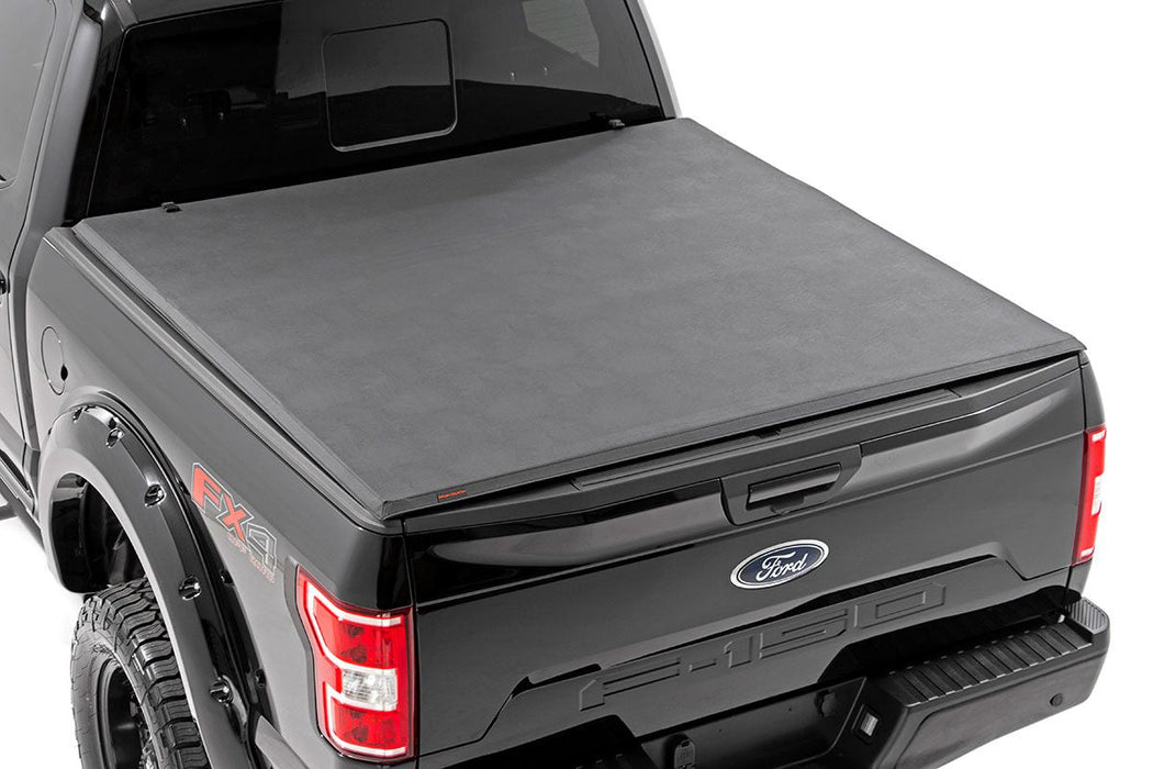 Rough Country 41521550 Tri-Fold Soft Tonneau Cover for 2021-2023 F150 & Lightning (5'7" Bed)