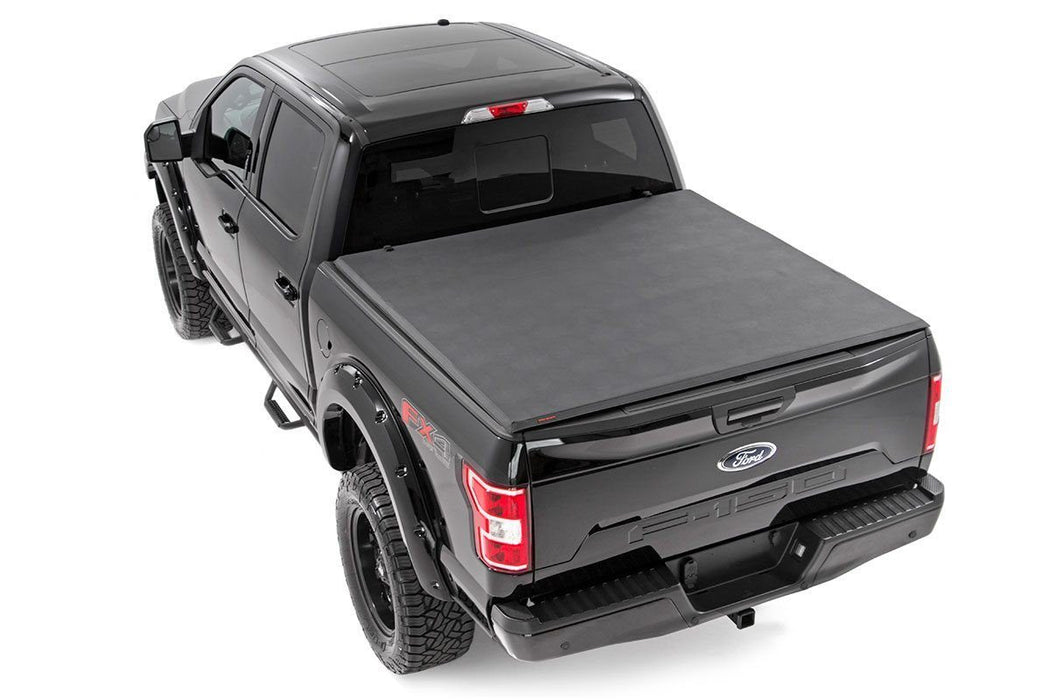 Rough Country 41515550 Tri-Fold Soft Tonneau Cover for 2015-2020 F150 (5'7" Bed)