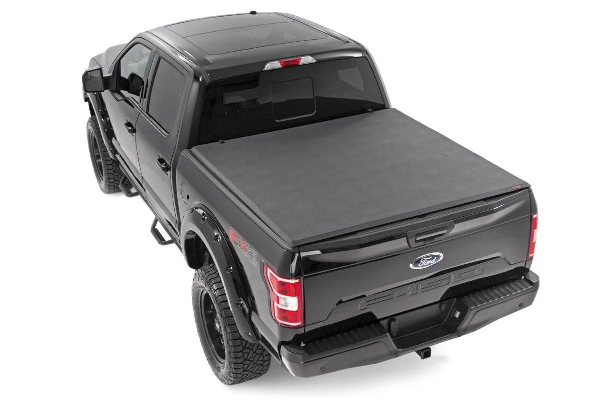 Tri-Fold Soft Tonneau Cover for 2021-2025 F150 & Lightning (5'7