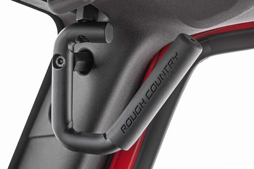 Rough Country Grab Handles | Steel | Front & Rear | Black | Jeep Wrangler JK/Unlimited (2007 - 2018) - Recon Recovery