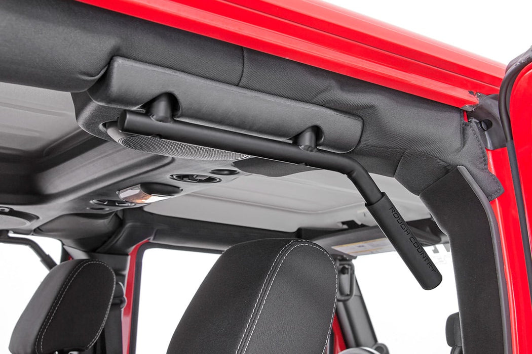 Rough Country Grab Handles | Steel | Front & Rear | Black | Jeep Wrangler JK/Unlimited (2007 - 2018) - Recon Recovery
