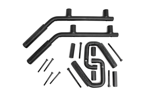 Rough Country Grab Handles | Steel | Front & Rear | Black | Jeep Wrangler JK/Unlimited (2007 - 2018) - Recon Recovery