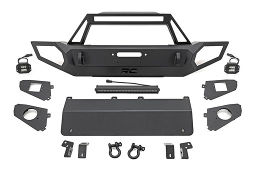 Rough Country Full Width Front Bumper for Jeep Wrangler JK JL & Gladiator JT - Recon Recovery