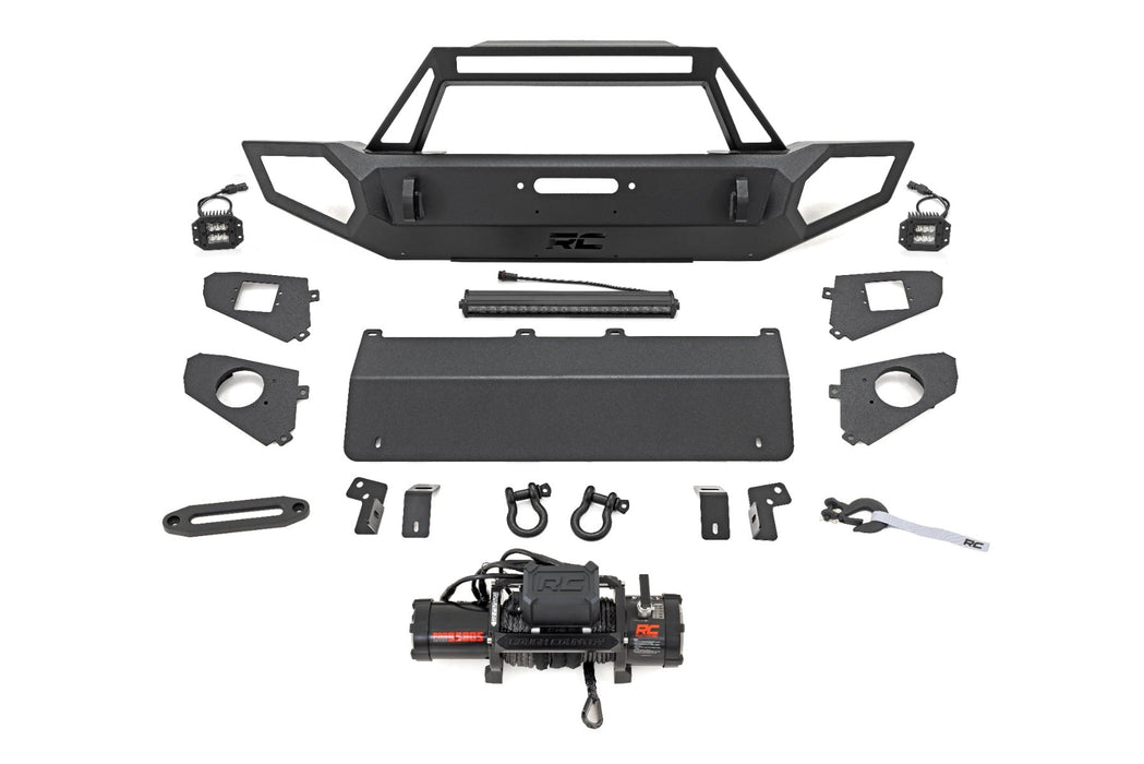 Rough Country Front Winch Bumper Jeep Gladiator JT/Wrangler JK & JL/Wrangler Unlimited - Recon Recovery