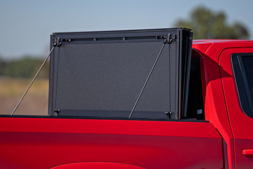 Rough Country Hard Tri Fold Aluminum Tonneau Cover for 2015-2022 Colorado Canyon