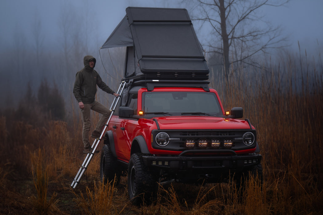 Rough Country Aluminum Hard Shell Slim Line Roof Top Tent (3 Person) - Recon Recovery