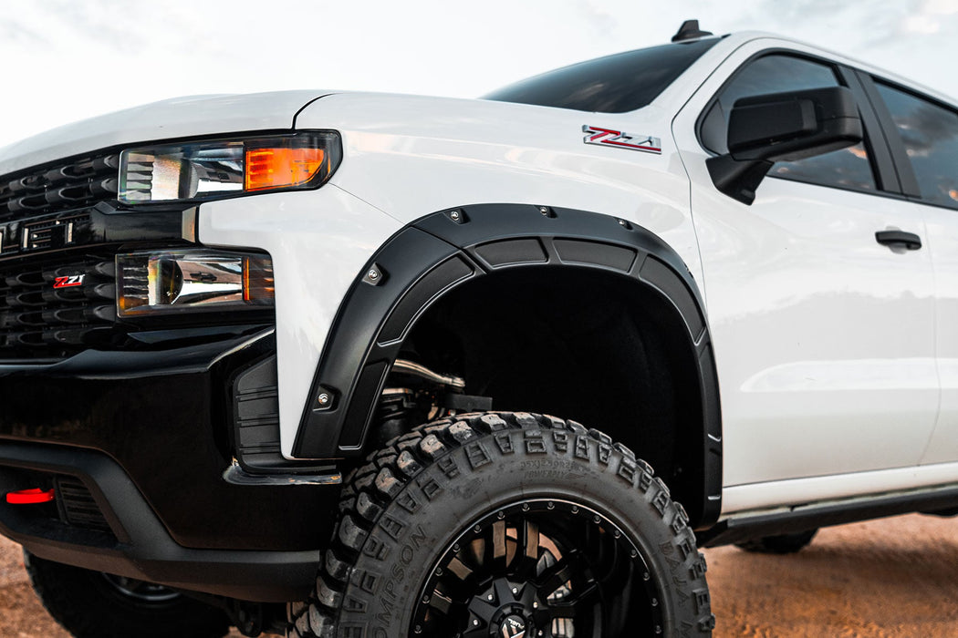 Rough Country Defender Fender Flares for 2019 - 2026 Chevy Silverado 1500 - Recon Recovery