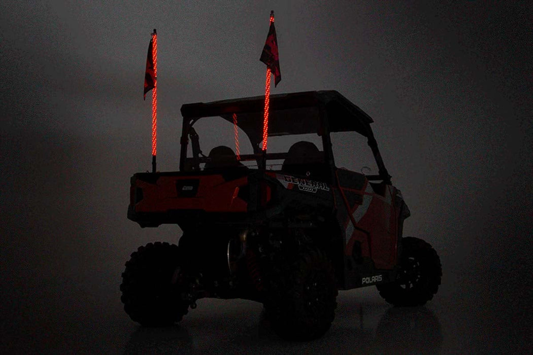 Rough Country 93004 UTV Whip Light - Multicolor, Sold as Pair - Recon Recovery