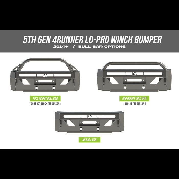 C4 Fabrication Lo - Pro Winch Bumper for 2014 - 2024 Toyota 4Runner - Recon Recovery - Recon Recovery